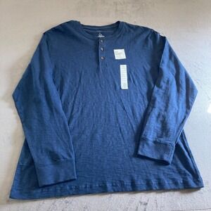 New Sonoma men's Henley long sleeve shirt size large